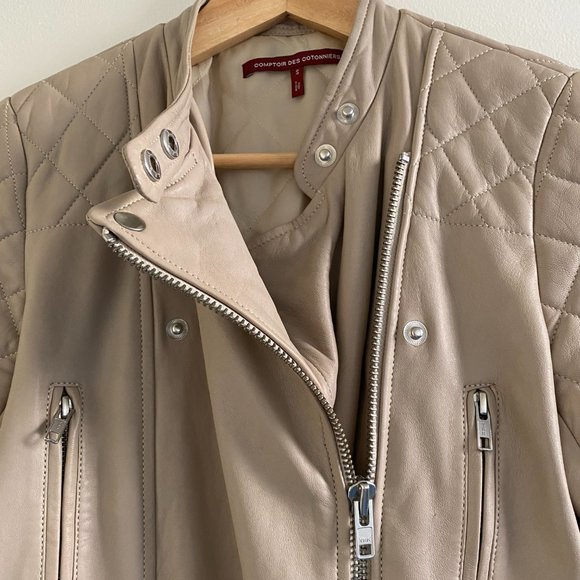 Leather Bomber Jacket - Comptoir Des Cotonniers - Picture 2 of 6